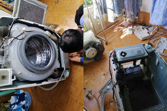 Vệ sinh máy giặt cửa ngang tại Hải Phòng